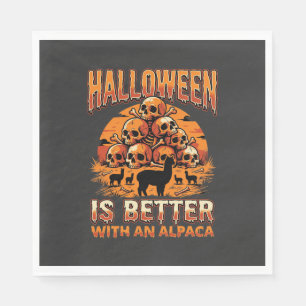 Servilleta De Papel Diseño Retro de Terror de Pila de Cráneos de Alpac
