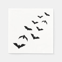 Servilleta De Papel Diseño simple de silueta de murciélagos de Hallowe
