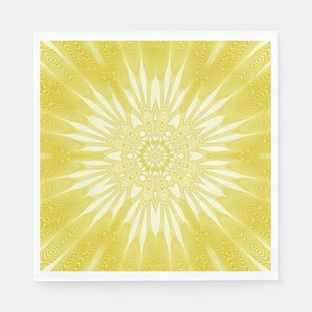 Servilleta De Papel Diseño Sunshine Yellow Faux Tulle (Anverso)