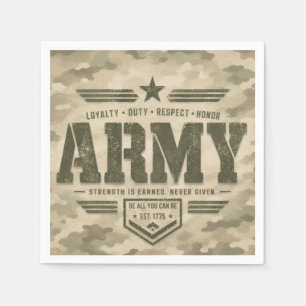 Servilleta De Papel Diseño Táctico del Ejército