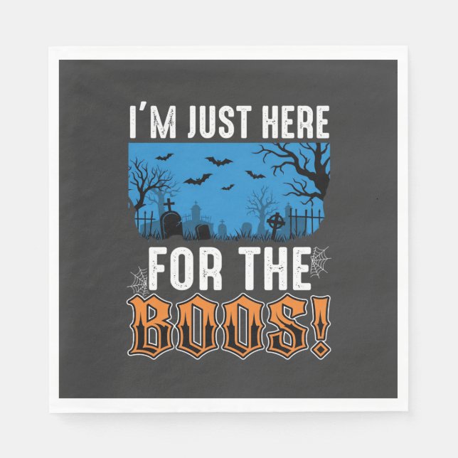 Servilleta De Papel Diseño vectorial cementerio fantasma de Halloween  (Anverso)