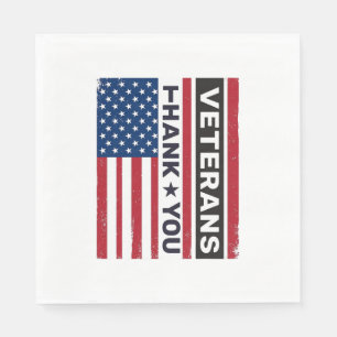 Servilleta De Papel Diseño vectorial de bandera desgastada Agradecimie