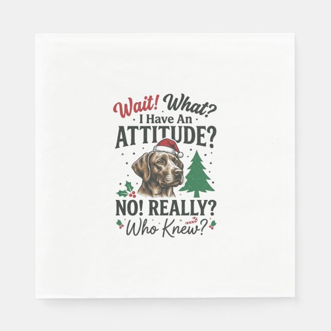 Servilleta De Papel Diseño Vectorial de Navidad con Perro Divertido_1 (Anverso)