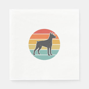 Servilleta De Papel Diseño vectorial de silueta de perro vintage al at
