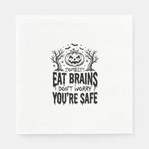 Servilleta De Papel Diseño vectorial divertido de Halloween Zombies Ea