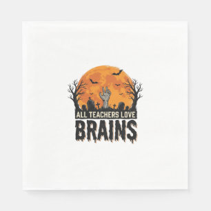 Servilleta De Papel Diseño vectorial vintage de cerebros de profesor d
