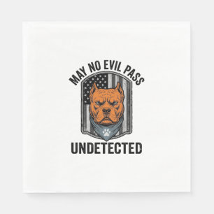 Servilleta De Papel Diseño Vectorial Vintage Perro Guardián No Deja Pa
