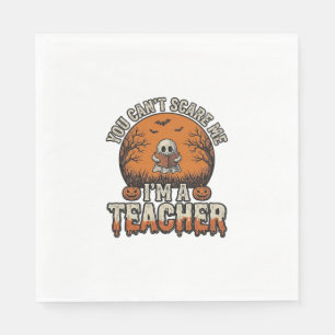 Servilleta De Papel Diseño Vintage Profesor de Halloween No Puedes Asu
