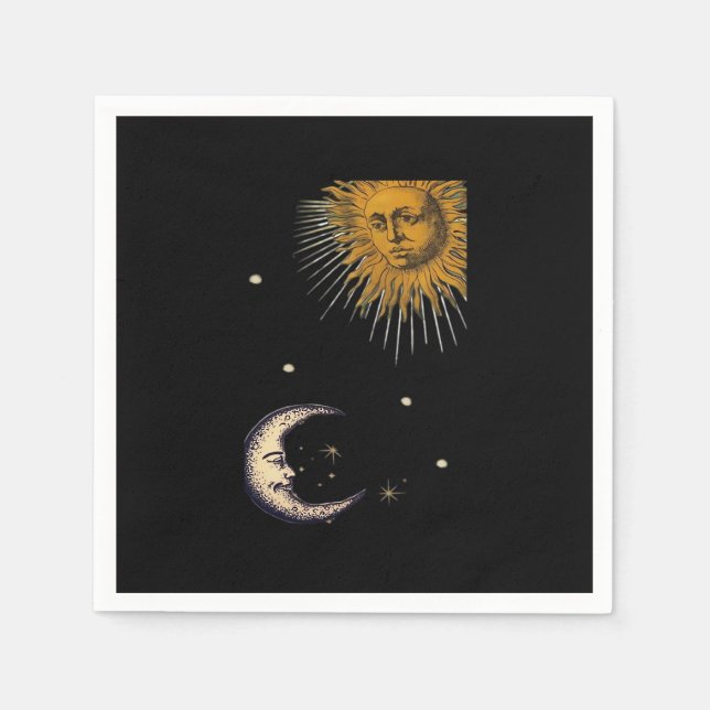 Servilleta De Papel Diseño Whimsigoth de Sun y Moon 90 (Anverso)