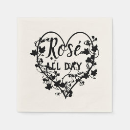 Servilleta De Papel Diseños del corazón negro