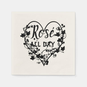 Servilleta De Papel Diseños del corazón negro