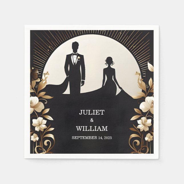 Servilleta De Papel Disfraces Hombres Tuxedo Adulto Negrita Boda de lo (Anverso)