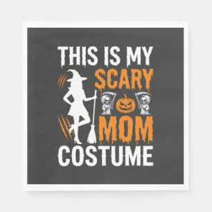 Servilleta De Papel Disfraz de Bruja de Halloween Mamá Divertida y Esp