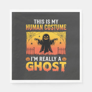 Servilleta De Papel Disfraz de Fantasma Vintage de Halloween para Huma