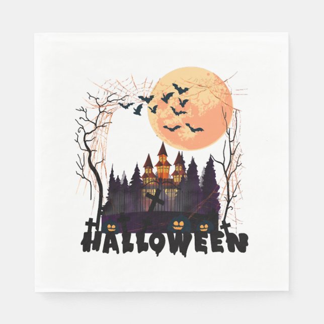 Servilleta De Papel Disfraz de Halloween (Anverso)