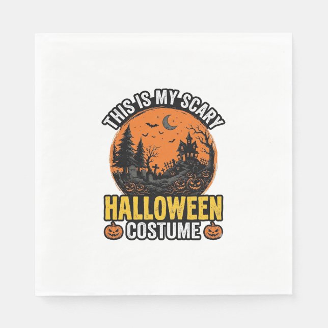 Servilleta De Papel Disfraz de Halloween Antiguo de Terror (Anverso)