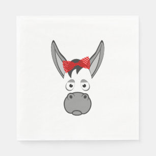 Servilleta De Papel Disfraz de Halloween de Animal Burro Floral Regalo