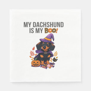 Servilleta De Papel Disfraz de Halloween de Dachshund Mi Dachshund es