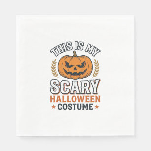 Servilleta De Papel Disfraz de Halloween espantoso Calabaza Diseño vec