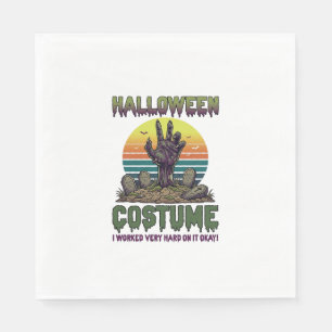 Servilleta De Papel Disfraz de Halloween Mano de Zombi Lápidas de Ceme