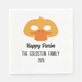 Servilleta De Papel Disfraz de máscaras de pato purim