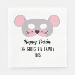 Servilleta De Papel Disfraz de máscaras de ratón purim