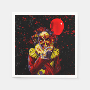 Servilleta De Papel Disfraz de payaso aterrador para fiesta de Hallowe