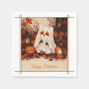 Servilleta De Papel Disfraz de zorro fantasma para fiesta de Halloween