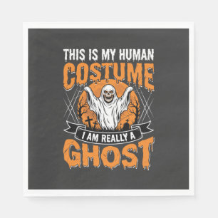 Servilleta De Papel Disfraz divertido de fantasma humano vintage para