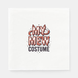 Servilleta De Papel Disfraz divertido de gato maullante de Halloween c