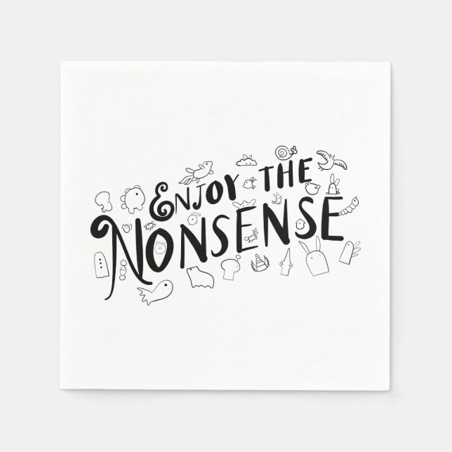 Servilleta De Papel Disfruta de las tonterías (Anverso)