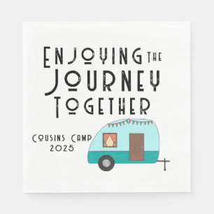 Servilleta De Papel Disfrutando del viaje juntos del Camper Retro
