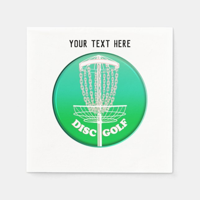 Servilleta De Papel Disk Golf Frisbee Cage (Anverso)