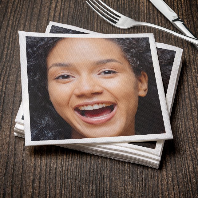 Servilleta De Papel Diversión Cara Completa Cerrar Selfie Foto (Fun Full Face Close Up Selfie Photo Napkins
)