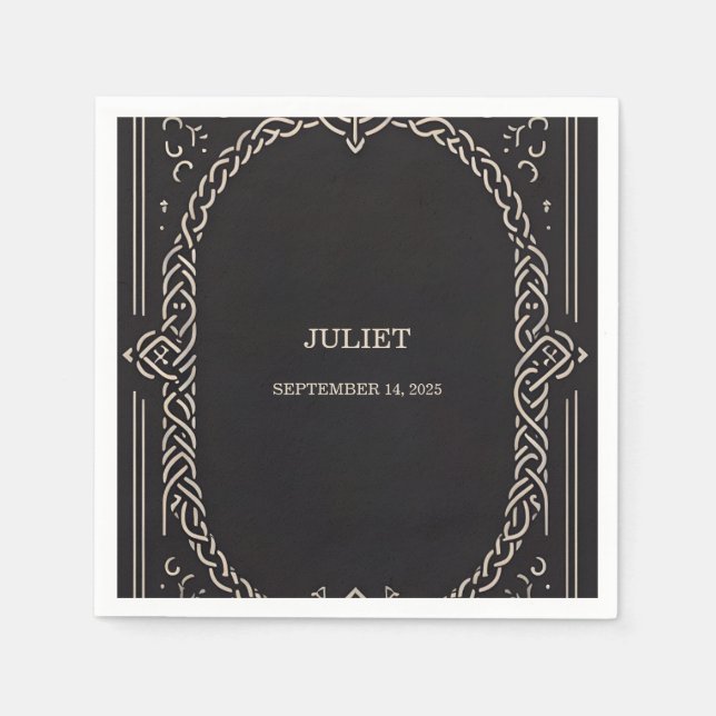 Servilleta De Papel Diversión Celta Nórdica Fiesta de Despedida de Sol (Anverso)