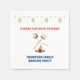 Servilleta De Papel Diversión de S'mores Fogata Parrillada en el patio