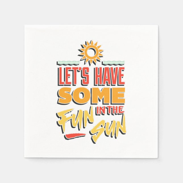Servilleta De Papel diversión de verano (Anverso)