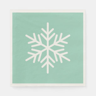 Servilleta De Papel Diversión Festiva Copo de Nieve Alpino Blanco sobr
