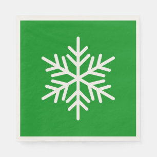 Servilleta De Papel Diversión Festiva Copo de Nieve Alpino Blanco sobr