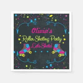 Servilleta De Papel Diversión, Neon, servilletas Fiestas de patinaje