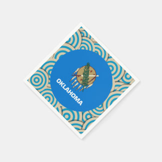 Servilleta De Papel Diversión rellenada, Bandera redonda de Oklahoma