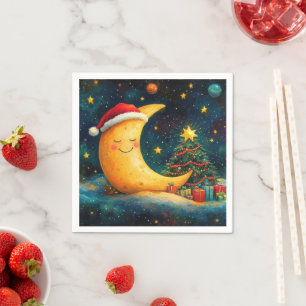 Servilleta De Papel Divertida Celebración de la Luna Galáctica en Navi