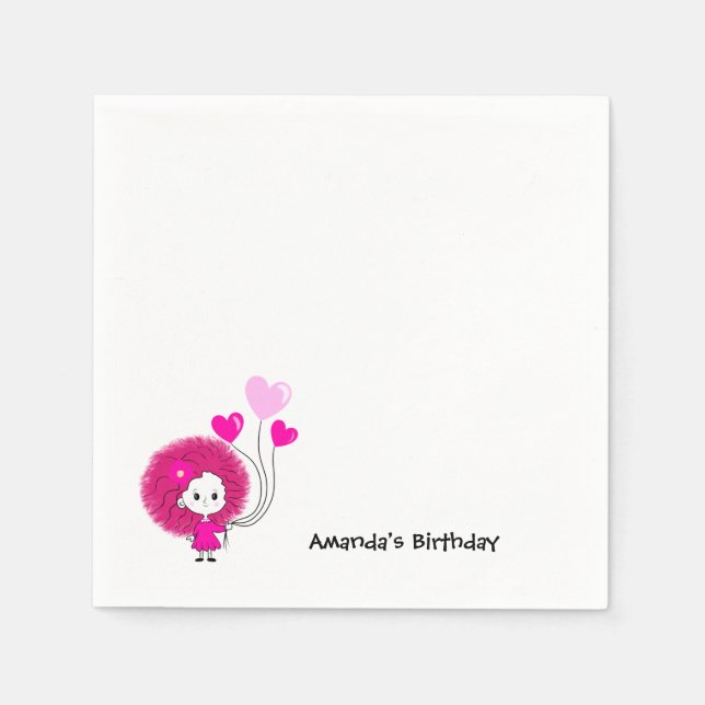 Servilleta De Papel Divertida dama rosa (Anverso)