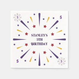 Servilleta De Papel Divertida fiesta de cumpleaños de Star Colorful