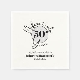 Servilleta De Papel Divertida fiesta de cumpleaños número 50 sin miedo
