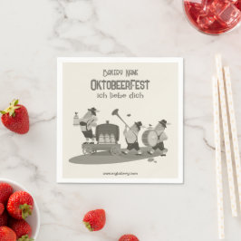 Servilleta De Papel divertida invitación del músico bávaro al Oktoberf
