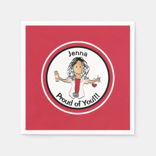 Servilleta De Papel Divertidas Enfermeras Felicitaciones Graduación