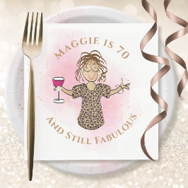 Servilleta De Papel Divertido 70 y fabuloso cumpleaños 70 de la tribu