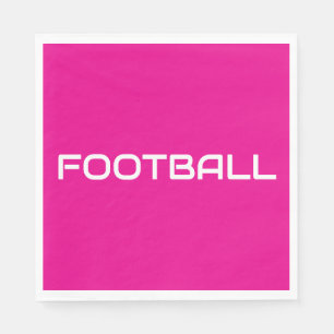 Servilleta De Papel Divertido Clásico FOOTBALL Texto Fondo rosa brilla