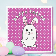 Divertido conejito de Pascua Personalizado morado 